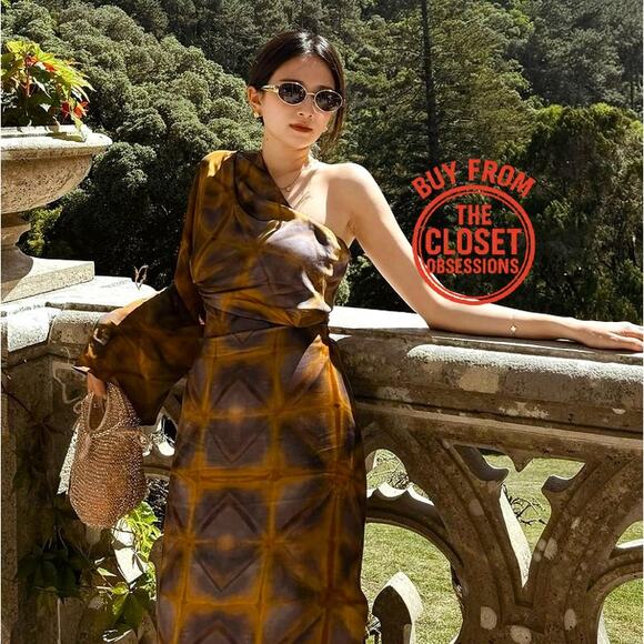 RARE! ZARA Asymmetric Midi Dress NWT Size M - Picture 11 of 16